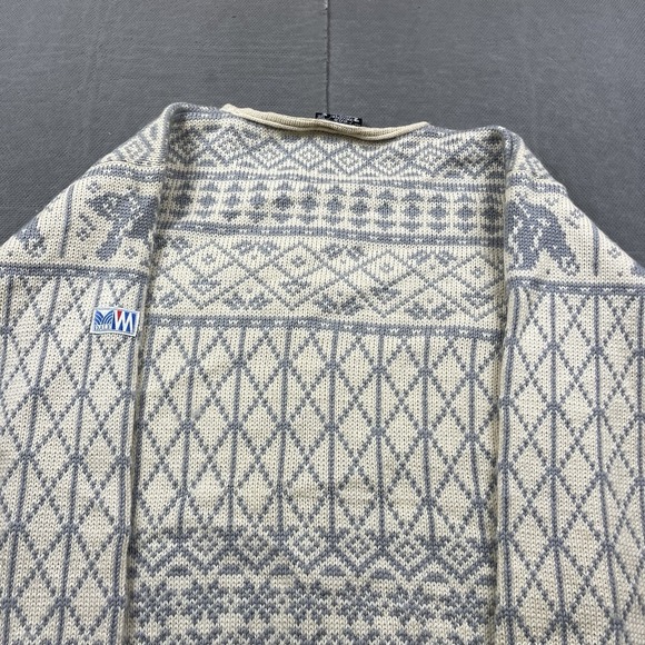 Vintage Oslo Sweater Shop Womens Sweater Medium 42 Fair Isle Wool Polar Bear - Picture 10 of 15